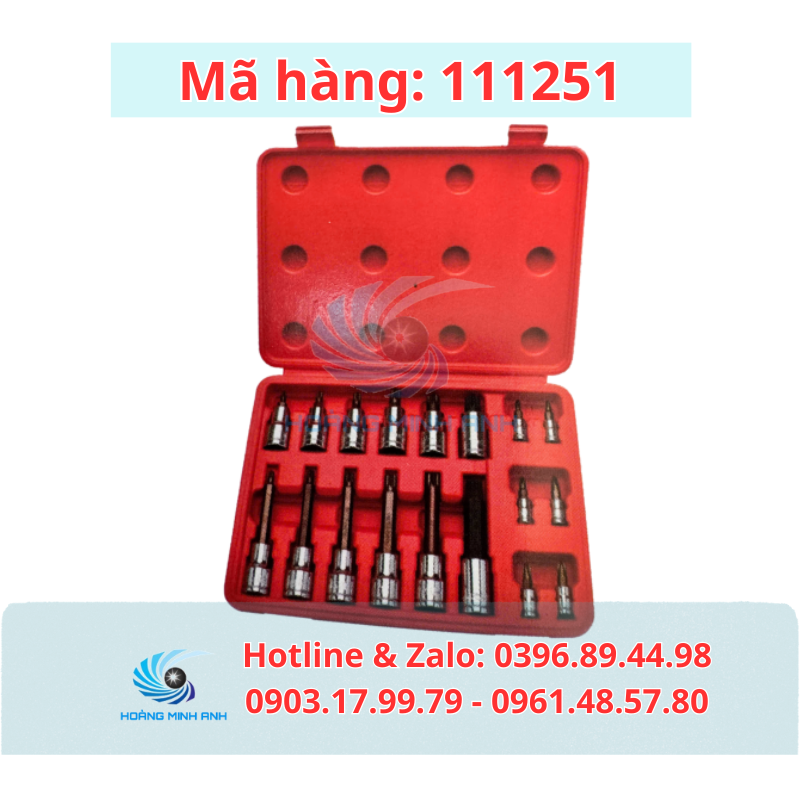 TK Bộ đầu tuýp mũi vít 18 chi tiết – Mã 111251