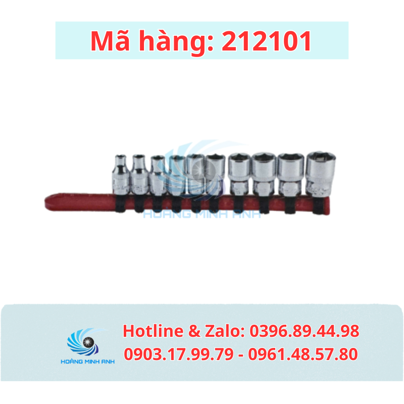TK Bộ đầu tuýp 1/4 hệ M 6 cạnh - Mã 212101