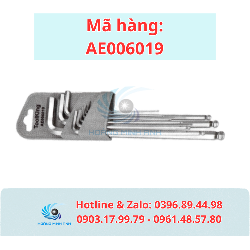 TK Bộ lục giác 9 cây hệ mét cán dài - Mã AE006019