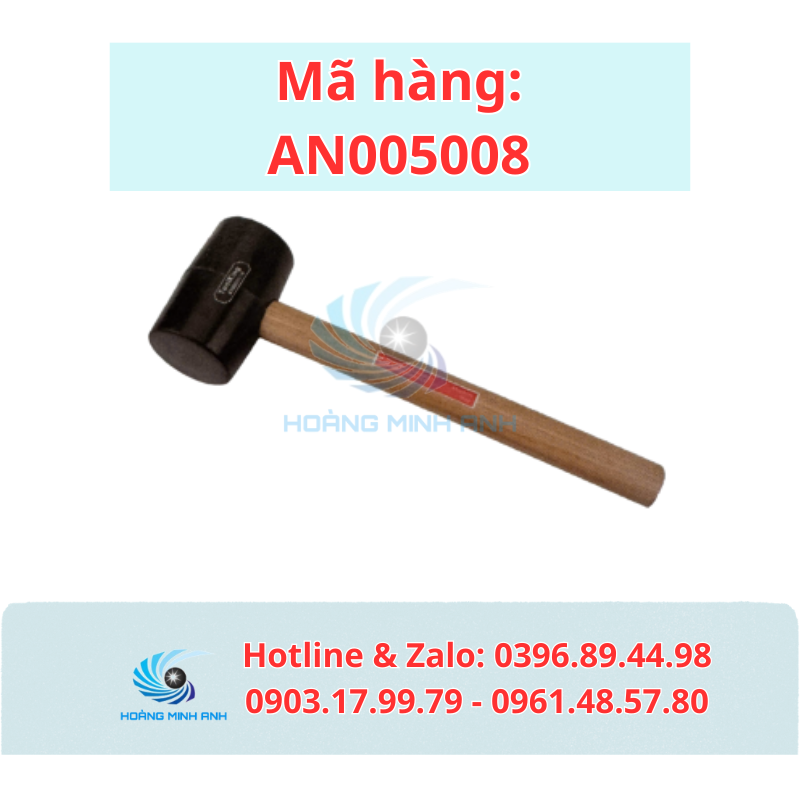 TK Búa cao su cán gỗ màu đen
